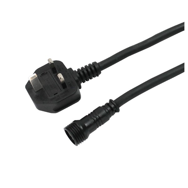 LEDJ Exterior Spectra Series Power Cable, UK Plug, 2m