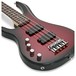 RedSub IN Left Handed Bass Guitar, Trans Red Burst close