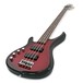 RedSub IN Left Handed Bass Guitar, Trans Red Burst angle