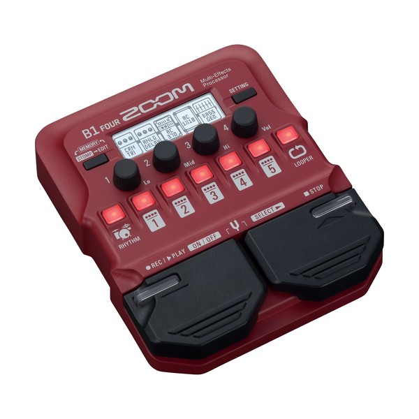 Zoom B1 FOUR Bass Multi-Effects Pedal Right