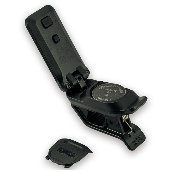 Korg PitchClip2 Plus Clip-On Tuner - Battery Compartment View