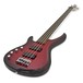 RedSub IN Left Handed Bass Guitar, Trans Red Burst angle