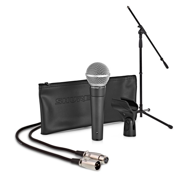 Shure SM58 Dynamic Vocal Mic with Stand and Cable - Full Package