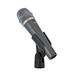 Shure Beta 57A Dynamic Instrument Mic with Low Mic Stand and 6m Cable - Microhone Angled Left in Clip