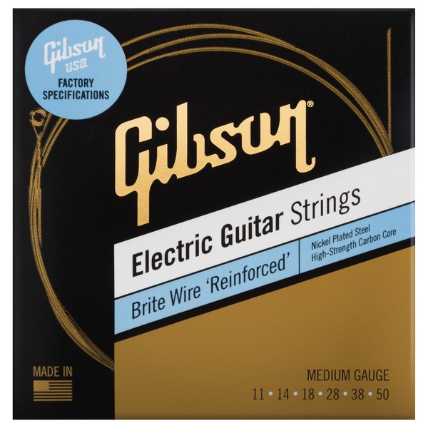 Gibson Brite Wire Reinforced Guitar Strings, Medium 11-50