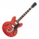 Hartwood Revival Vibrato Semi Acoustic Guitar, Burnt Orange