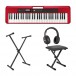 Casio CT S200 Portable Keyboard Package, Red