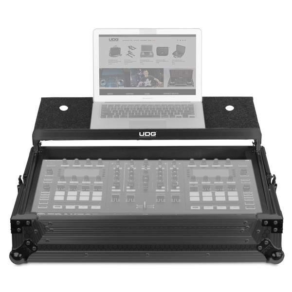 UDG FlightCase NI Kontrol S8 Plus (Laptop), Black - Front Open (Laptop and Controller Not Included)