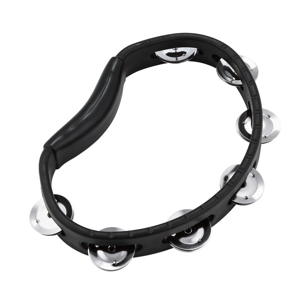 Meinl Tour Hand Tambourine, Steel Jingles, Black