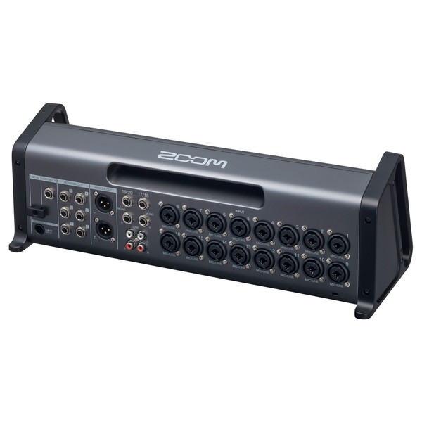 Zoom LiveTrack L-20R Rack-Mountable Digital Mixer - Angled Rear