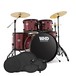 WHD Genesis Complete Drum Kit + Practice Pack, Burgundy Sparkle