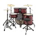 WHD Genesis Complete Drum Kit + Practice Pack, Burgundy Sparkle