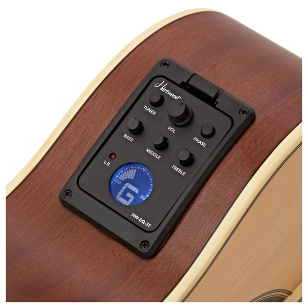Hartwood Prime Single Cutaway Electro Acoustic Guitar, Natural