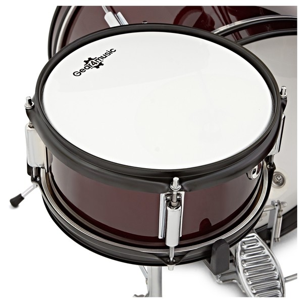 Junior 5 Piece Drum Kit by Gear4music, Wine Red