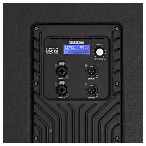 SubZero P18SX Active DSP PA Subwoofer control panel