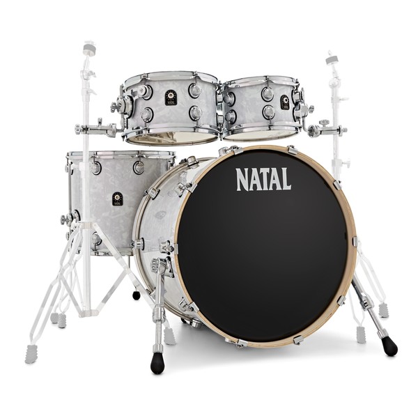 Natal Cafe Racer 22'' 4pc Shell Pack, White Swirl main