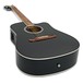 Fender FA-125CE Dreadnought Electro Acoustic WN, Black angle