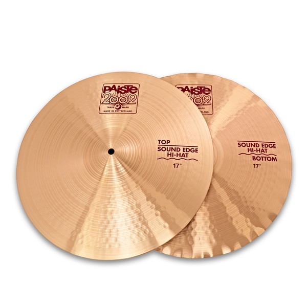 Paiste 17'' 2002 Sound Edge Hi-Hat Cymbals laid out