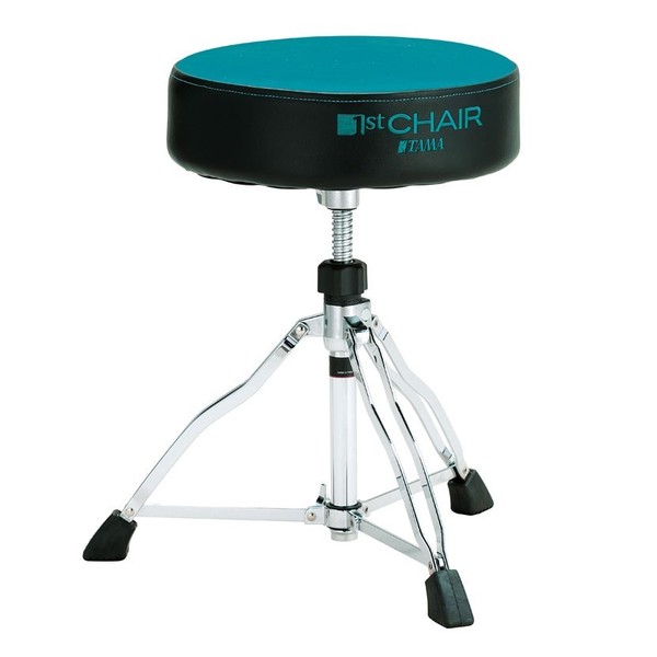 Tama 1st Chair Round Rider Drum Throne, Blue Green Cloth Top Seat