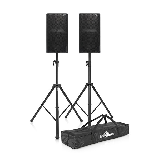 dB Technologies Opera Unica 12'' Active PA Speaker, Pair with Stands