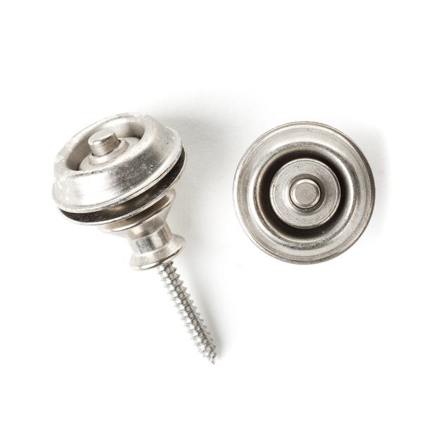 Dunlop Straplock Set Dual Design, Vintage Nickel top