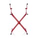 Frameworks GFW-KEY-5100XRED Deluxe 2-Tier X-Style Keyboard Stand, Red, Front