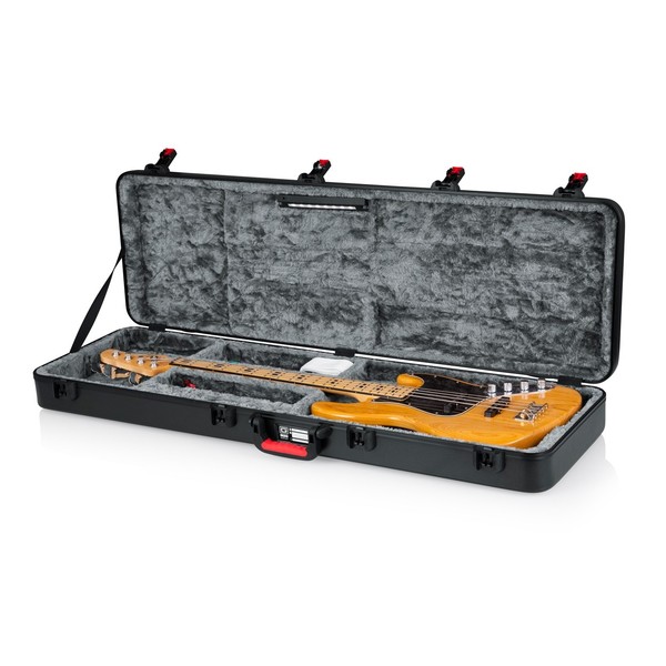 Gator GTSA-GTRBASS-LED LED Edition Moulded Case for Bass Guitar - open