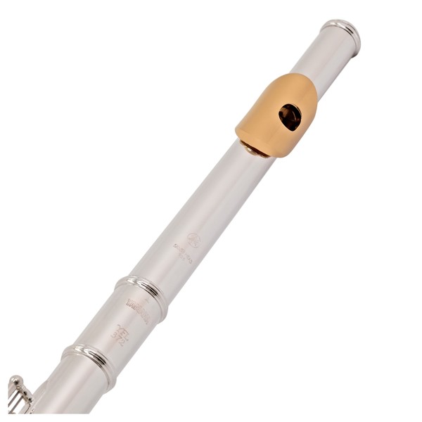 Yamaha YFL372 Flute, Silver Headjoint, Gold Lip Plate, Open Hole