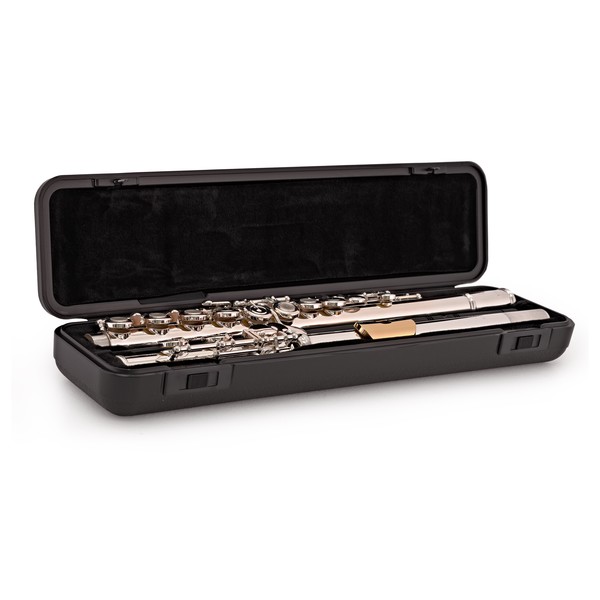 Yamaha YFL372 Flute, Silver Headjoint, Gold Lip Plate, Open Hole