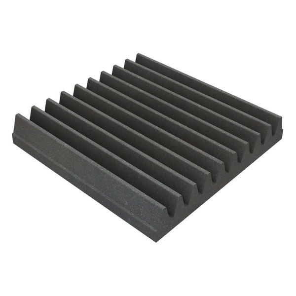 EQ Acoustics Classic Wedge 30, 30cm Foam Tile Grey (single) - Angled Flat