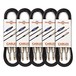 Pack of 5 Jack Instrument Cables, 3m