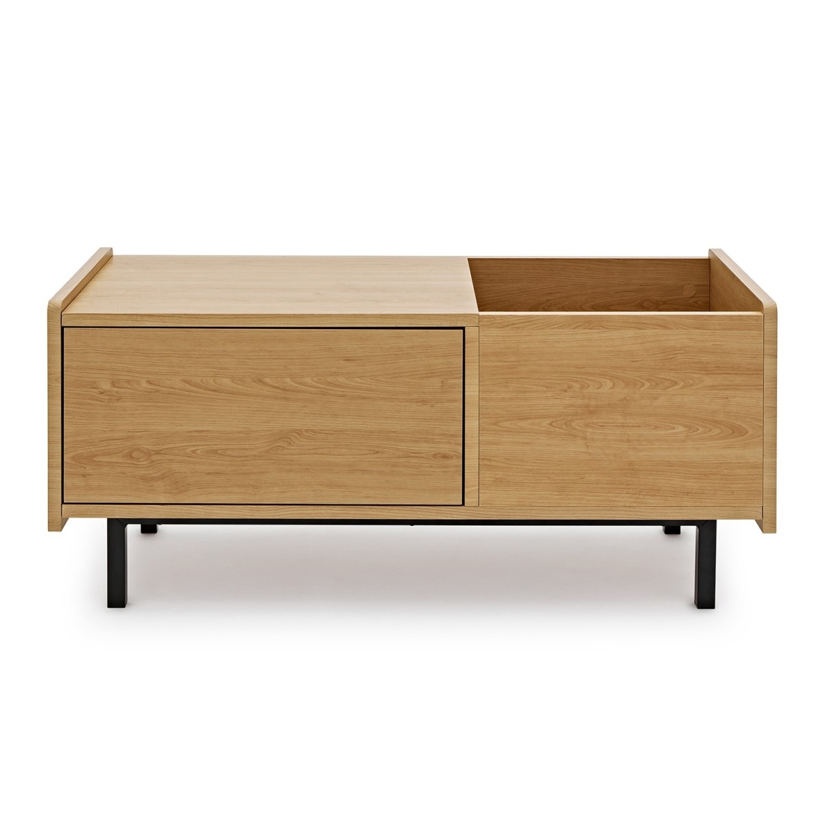 Gear4Music modul Turntable and Records Table Light Oak