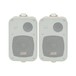 Adastra 4'' 100V Line Background Speakers, White, Front