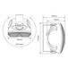 Adastra FC5V-W 5.25'' 100V Background Speaker, White, Dimensions