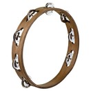Meinl Tambourine, Steel Jingles, Walnut Brown