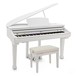 GDP-100 Digital Grand Piano with Stool by Gear4music, Gloss White