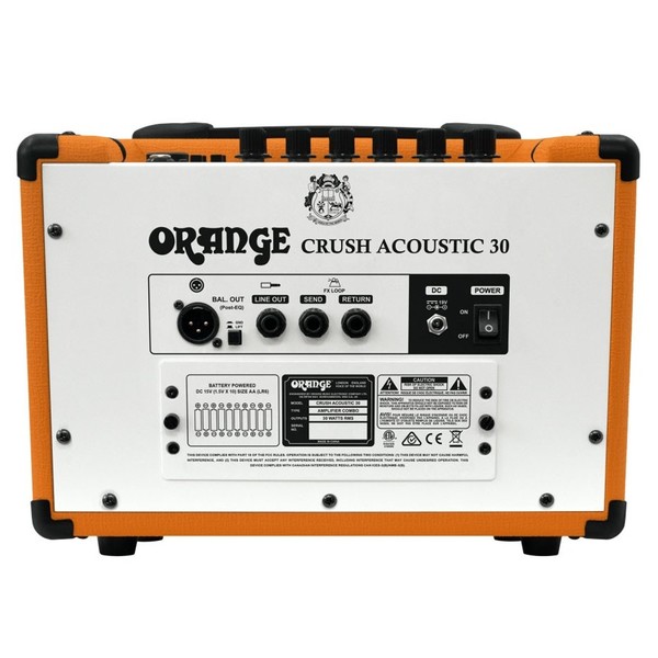 Orange Crush Acoustic 30 1x10 Acoustic Combo - Back