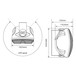 Adastra FC4V-W 3.5'' 100V Background Speaker, White, Dimensions
