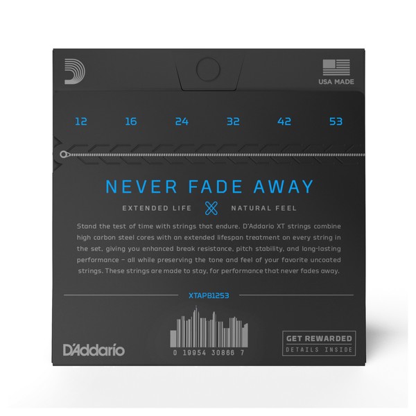 D'Addario XT Phosphor Bronze Light Acoustic Strings, 12-53 - back