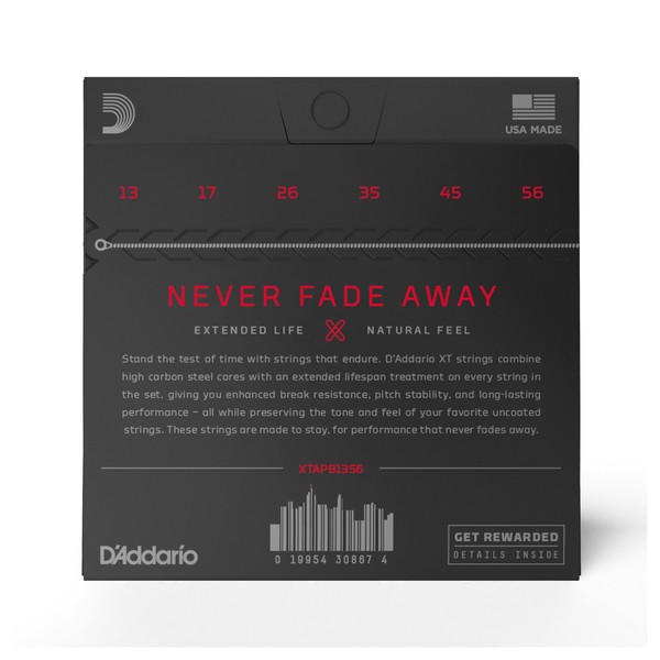 D'Addario XT Phosphor Bronze Medium Acoustic Strings, 13-56 - back
