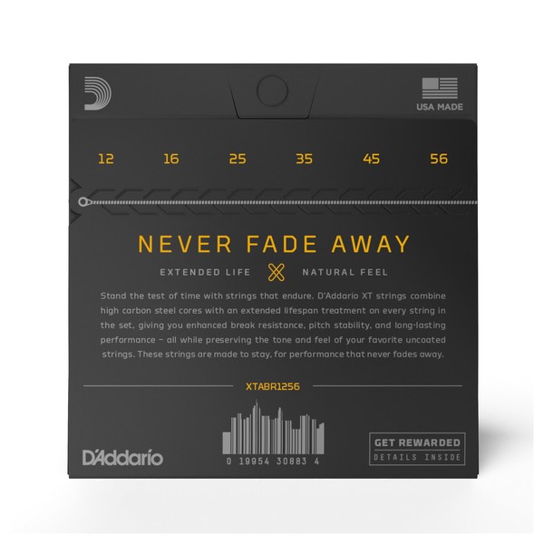 D'Addario XT 80/20 Bronze Acoustic Strings, 12-56 - back