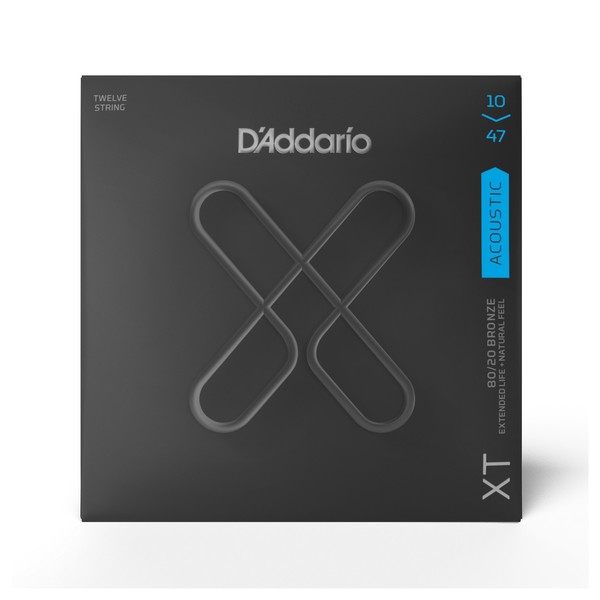 D'Addario XT 80/20 Bronze Light 12-String Acoustic Strings, 10-47