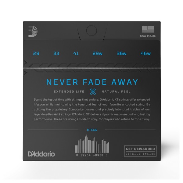 D'Addario XT SPC Classical Strings, Hard Tension - back