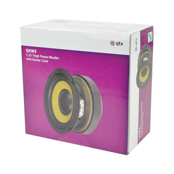 QTX QXW5 5.25'' Woofer with Aramid Fibre Cone, Packaging Angled