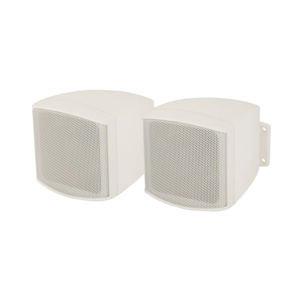 Adastra C25VW 2.5'' Compact Background Loudspeakers, White, Pair Front Angled