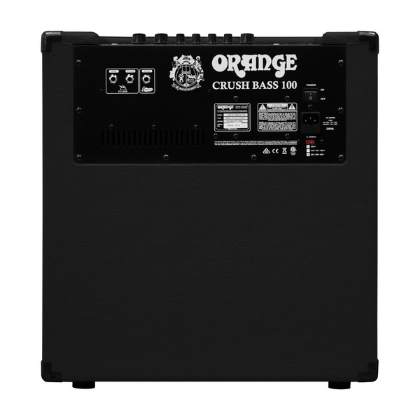 Orange Crush Bass 100 Combo, Black - back