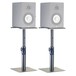 Stagg Adjustable Monitor Stands, Pair - With Monitors (Monitors Not Included)