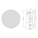 Adastra SL4 4'' Slimline Ceiling Speaker, Dimensions