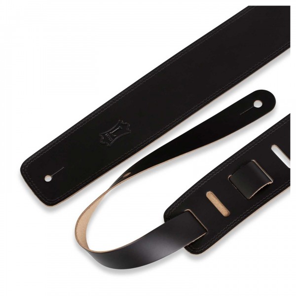 Levys DM1 Leather Strap, Black Whole Strap
