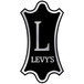 Levys DM1 Padded Leather Strap, Dark Brown - logo
